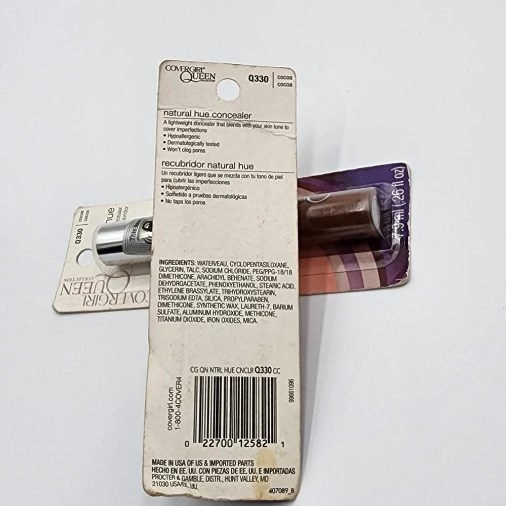 CoverGirl Queen Natural Hue Concealer Cocoa Q330 Lot of 2 New Old Stock Classic